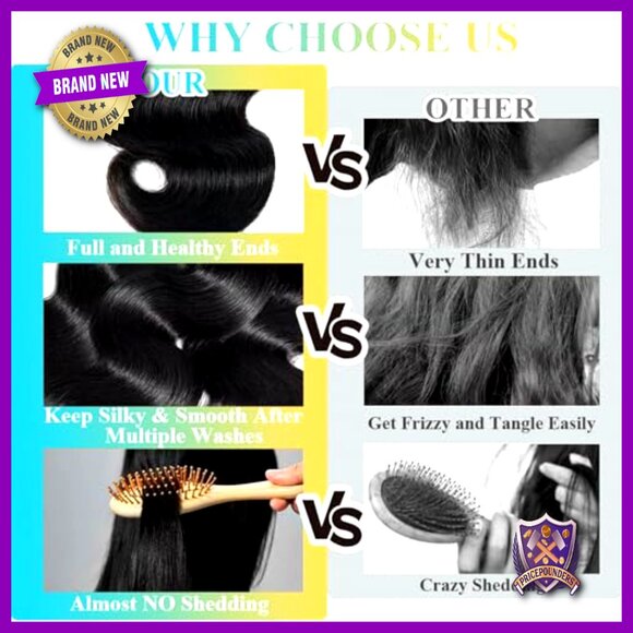 22in Brazilian Virgin Hair Extensions Body Wave Double Weft Bundles main image 5